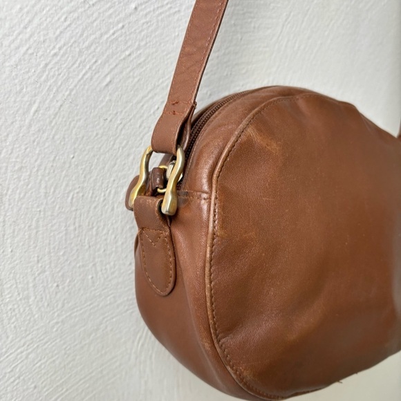 ETIENNE AIGNER Vintage Oval Leather Crossbody Unique Logo Hardware Classic - Picture 8 of 16